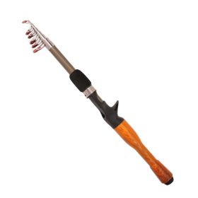 FishingRoad Rod Short Section Telescopic Horse Mouth 1.8or2.1or2.4or2.7m (Option: Iron grey-1.8m straight shank)